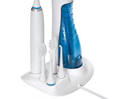 ProfiCare Dental-Center PC-DC 3031, 2in1-Schall-Zahnbürste und Munddusche, Zahnbürste 31.000 Vibrationen/min, Munddusche 4-Stufenschalter zur Regelung des Wasserdrucks, kabellos, weiß