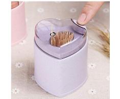 1Pc automatische Zahnstocher Inhaber Container Weizenstroh Haushalts Tabelle Zahnstocher Storage Box Zahnstocher Spender zufällige Farbe