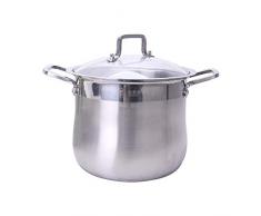 Heavy Tajinen mit Deckel, Stockpots, Tresor Edelstahl Kochtopf mit Deckel - ideal for Suppen, Eintöpfe & Casseroles (Size : 25.5 * 25.7cm)