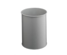Durable 330110 Papierkorb Metall rund (15 Liter) grau