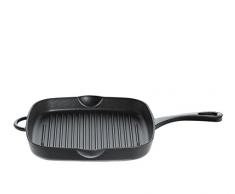 Küchenprofi Grillpfanne hoch in schwarz, Gusseisen, 26 cm