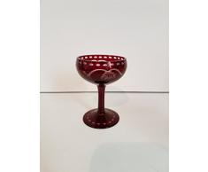 Egermann Likörglas, Likörschale Böhmisches Glas rubin rot Antik Glas Sammler Glas gebraucht Zustand wie neu Höhe ca. 8,8 cm