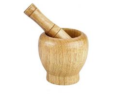 Manuelle Holzmörser Stößel Mahlschüssel Set Knoblauchpresse Ingwer Crush Gewürzmühle Mörser Stößel Set Küchenwerkzeug