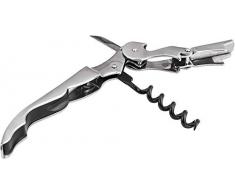 Levivo Kellner-/Korkenzieher-/Weinmesser, mit Klinge für Folienschnitt, Korkenzieher, Kellnerbesteck, für Kellner, Kellnerunterstützer, Küchenhelfer, edelstahl