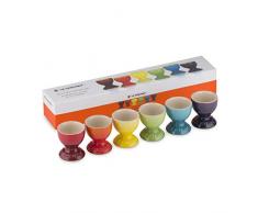 Le Creuset Eierbecher-Set, 6-teilig, Je 5,8 cm, Steinzeug, Regenbogen