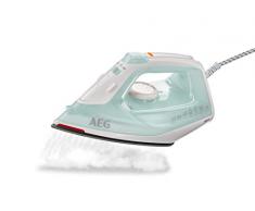 AEG DB 1740LG Dampfbügeleisen (2400 Watt, 110g Dampfstoß, 0-30g Dampf/Min., Restwärmeanzeige, Keramik Bügelsohle, Gleitfähigkeit, 250 ml Wassertank, 2 m Kabel, Anti-Kalk System, hellgrün/weiß)