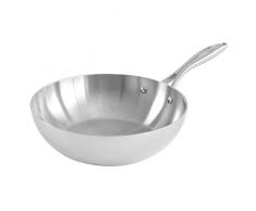 ProCook Elite Tri-Ply - Wok - 28 cm - Edelstahl Wok - Induktion - mit - CoolTouch Griff - Wokpfanne - unbeschichtet