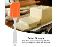 Silikon Butterschaber Hitzebeständige Cremespatel Werkzeuge Einfache flexible Küchengeräte Antihaft Backlöffel Spatel Schaber Mixer für das Kochen in der Küche Backen(Orange)