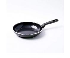 GreenPan Brat-Pfanne 24-cm Ø mit Antihaft-Beschichtung aus Keramik Backofen-geeignet bis 180 Grad Spülmaschinen-fest, Aluminium, Schwarz