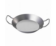 chg 3409-63 Eisenpfanne geschützt, Durchmesser = 24 cm mit 2 Griffen, Eisen, silber, 24 x 24 x 4.0 cm