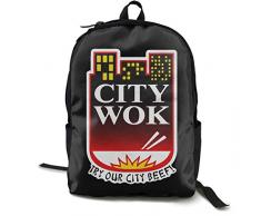 City Wok Rucksack, Daypack Tagesrucksack Für Schule, Arbeit Und Uni, Sportrucksack Und Schultasche Mit Laptopfach Und Rückenpolster