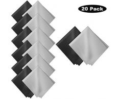 brillenputztücher, Mikrofasertücher Brillenputztuch 20pcs,mikrofasertücher Brille,Reinigungstuch Brille,Reinigungstuch Handy,Reinigungstuch Laptop15 x 18cm
