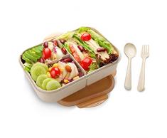 SIPU Lunchbox mit Unterteilungen Brotdose Kinder Bento Box auslaufsicher für Schule Arbeit Picknick Reisen Untrwegs Mikrowelle- Spülmaschinengeeignet