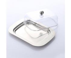 JFCDB Rectangle Dessert Tray, Western Küche Käse-Platte, Edelstahl Butterbrotteller Spülmaschinenfest Leicht zu reinigen und zu Verwenden Obst Dessert Container Küchenhelfer