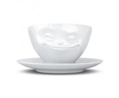 Fiftyeight Kaffeetasse GRINSEND ca. 200ml / weiß