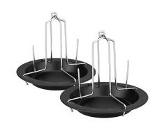 2er SET Hähnchenbräter - Hähnchen Ständer - Bräter - Hähnchen Grill - Hähnchengriller - Geflügelbräter - Geflügel - Brathähnchen