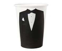 Pappbecher / Einwegbecher / Trinkbecher aus Pappe Bräutigam - Mr für Hochzeiten / Themenparty Hochzeit / Mr & Mrs - Inhalt 10 Becher