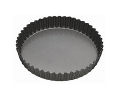 KitchenCraft Antihaft-Tortenbodenform/Quicheform mit gewelltem Rand und losem Boden, Stahl, 25 cm