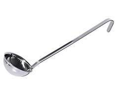 Schöpfkelle, Serie NAUTILA, aus Edelstahl, fugenlos, hochglänzend, mit Hakengriff, schwere Qualität | ERK