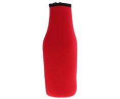 MagiDeal 330ml Neopren Isolierhülle Flaschenhülle Getränkekühler Bierkühler-Farben Auswählbar - Rot