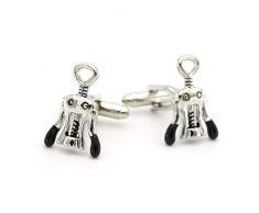 Korkenzieher 2 Stück / Set Herren Korkenzieher Manschettenknöpfe Kupfer Material schwarz Farbe