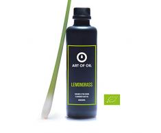 Lemongras Öl von ART OF OIL | 200ml Natives Olivenöl Extra verfeinert mit Zitronengras | Ideal für die Wokpfanne & asiatisch Kochen | BIO & Vegan