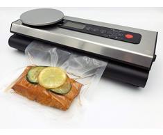 Vakuumierer für Lebensmittel VacuNo.1 - VACU Premium mit integrierter digitaler Küchenwaage – Vakuumiergerät – Sous Vide - inklusive Folienbeutel-Set und Schlauch