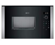 Neff HLAGD53N0 Einbau-Mikrowelle N50 / 38,2 x 59,4 cm (H x B) / 25 l / Edelstahl / Grill / Auftaufunktion / Garfunktion / 8 Automatikprogramme