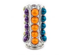 Peak Kaffee NESPRESSO Vertuo 30 Pod Halter Kapselhalter Kapselständer für größere Vertuoline Pods nur - Mit extra Stauraum im Inneren des Karussells für 1 große Tassenbox oder 3 Espresso-Innenhüllen.