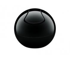 Spirella Kosmetikeimer 1 Liter Abfalleimer Schwingdeckeleimer Tischabfalleimer Bowl Schwarz