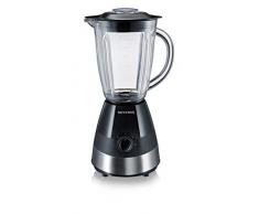 SEVERIN Standmixer mit Glas-Mixbehälter, 1,5 L, ca. 550 W, SM 3718, Edelstahl/Schwarz