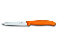 Victorinox Küchenmesser 10cm Swiss Classic (Mittelspitz, Ergonomischer Griff, Spülmaschinengeeignet) orange