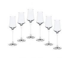 CRISTALICA Likörglas 6er-Set Likörkelch Charisma Schnapsglas Aperatifglas 100 ml klar