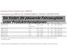 BMW 3er E30 - BREMSTROMMELN + BACKEN + ZUBEHÖR HINTEN