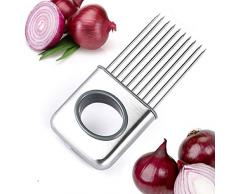 NANHONG Zwiebelhalter Gemüse Kartoffel Cutter Schneide Gadget Edelstahl Gabel zum Helfer Küche Werkzeug Aid Gadget Schneiden Chopper