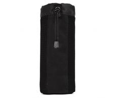 Huntvp Taktisch Flaschenhalter Militär Trinkflasche Beutel Molle 1000D Nylon Kessel Wasserflaschenhalter Langlebig Bottlehalter Bottel Carrier Wasserdicht - Schwarz 750mL