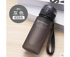 Zur Schule gehen Junge Trinkbecher Haushalt mit Deckel gerade Trinken kleinen Mund Anti-Fall-Kinderschale matt grau 400ml