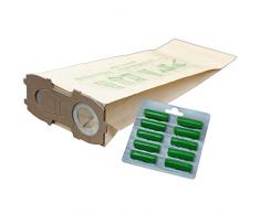 20 Staubsaugerbeutel geeignet für Vorwerk Kobold 118 119 120 121 122 , mit EXTRA STARKEM FLANSCH und 20 Duftpatronen Sommerwiese