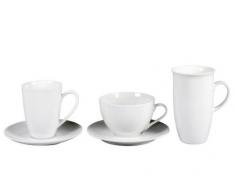 Snap by R&B Kaffee-Serie Bianco weiß Material 4er Cappuccinotassen-Set