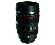 Out of the Blue 71/2761 - Becher Kameraobjektiv mit Edelstahleinsatz, 350 ml, ca. 15 cm