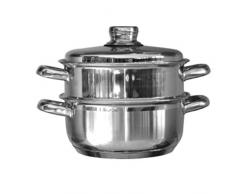 Artame art30440 Couscous-Topf 2 teilig 20 cm 4L, Edelstahl, Silber, 29 x 29 x 21 cm