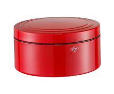 WESCO GebäckDS Gebäckdose, Edelstahl, rot, 24 x 24 x 12.5 cm