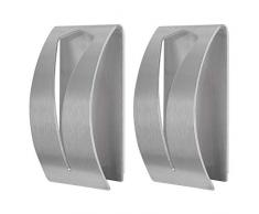 FOCCTS Handtuchhalter aus Edelstahl 2 Stück Wandhandtuchhalter Selbstklebend ohne Bohren Handtuchhaken Geschirrtuchhalter Hannah