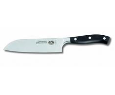 Victorinox Grand Maitre Santokumesser, 17 cm Klinge, Geschmiedet, Rostfrei, Edelstahl, SpÃ¼lmaschinengeeignet, schwarz