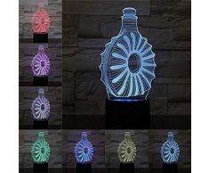 7 Farbe LED USB 3D kreative Dose Bierflasche Rotweinglas Nachtlicht Geschenk Schlafzimmer Dekoration Weihnachtsgeburtstag Geschenk Sub Touch Acryl Basis