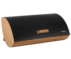 Konighoffer Brotbox Brotkasten Brotkiste Holz Edelstahl Brotkorb COSMICO schwarz