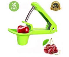 ZesNice Kirschentkerner Kirschentkerner Oder Stoner, Kirschkern Oder Samenentferner, Küchen Gizmo mit Scoop Design für die Einhandbedienung (Grün)