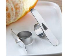 Orangenschäler, leicht zu öffnen, Edelstahl, 2 Stück