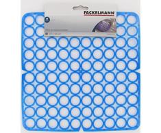 FACKELMANN 521682 Teppich Spülbeckenmatte, Kunststoff, zufällige Farbauswahl: weiß, grau oder blau, 28 x 28 cm