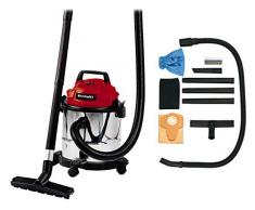 Einhell Nass-Trockensauger TC-VC 1812 S (1250 W, 180 mbar, 12 l, Edelstahlbehälter, umfangreiches Zubehör) + Einhell Schmutzfangsack 12 Liter für Nass-Trockensauger 5er-Set